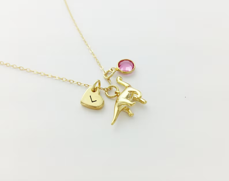 Dinosaur Personalized Charm Necklace