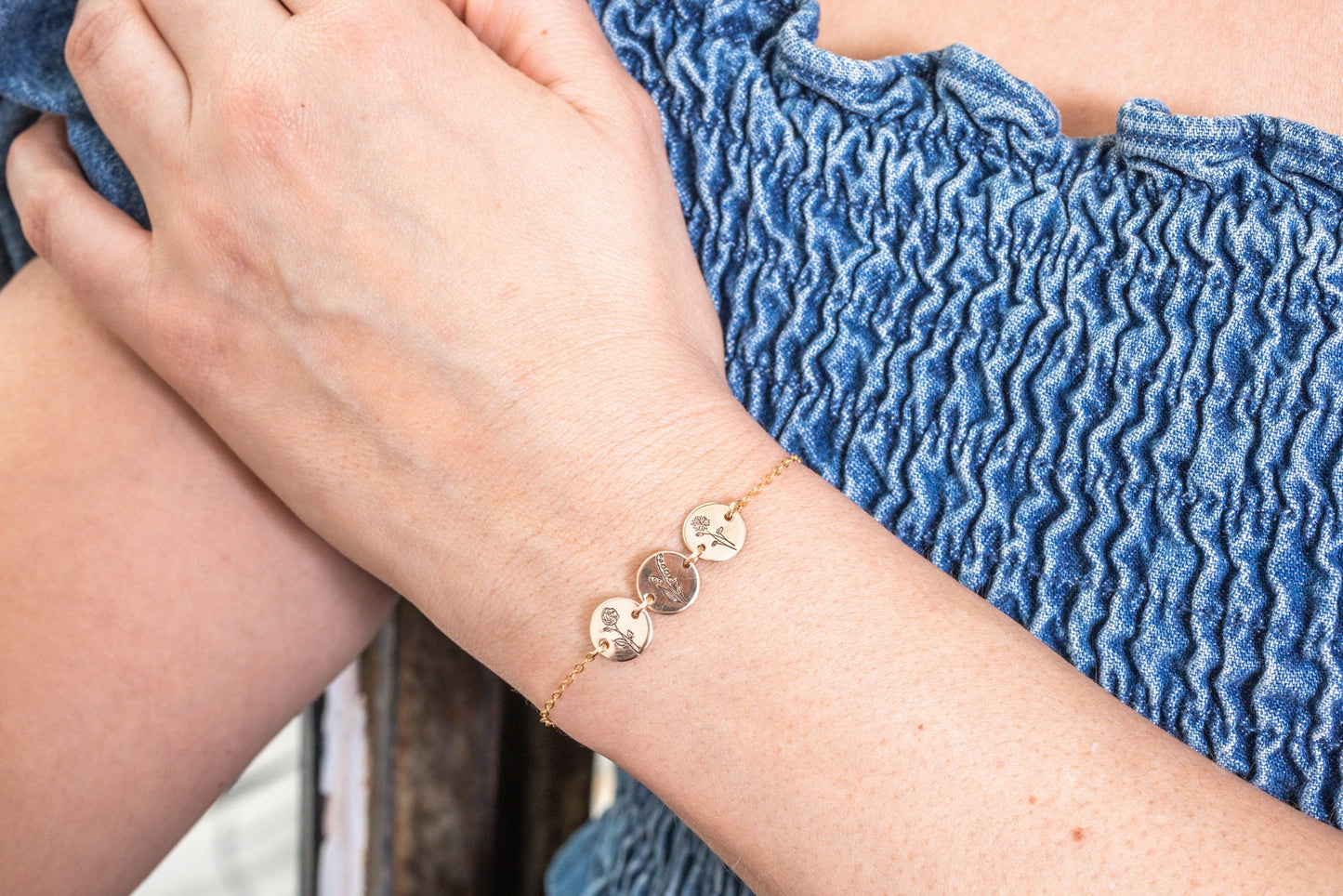 Family Garden Disk Bracelet