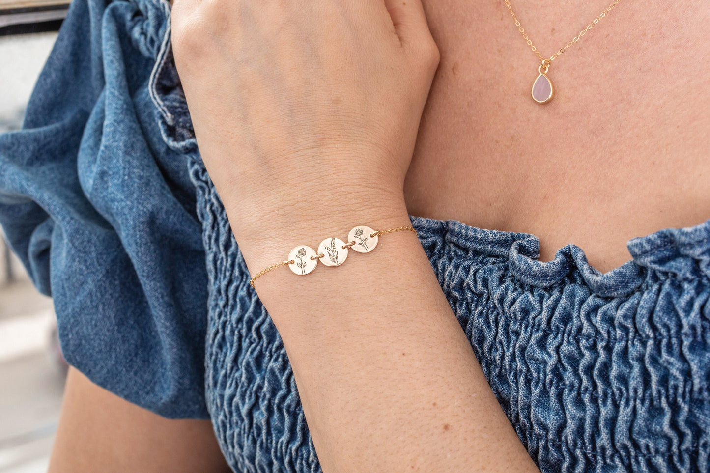 Family Garden Disk Bracelet