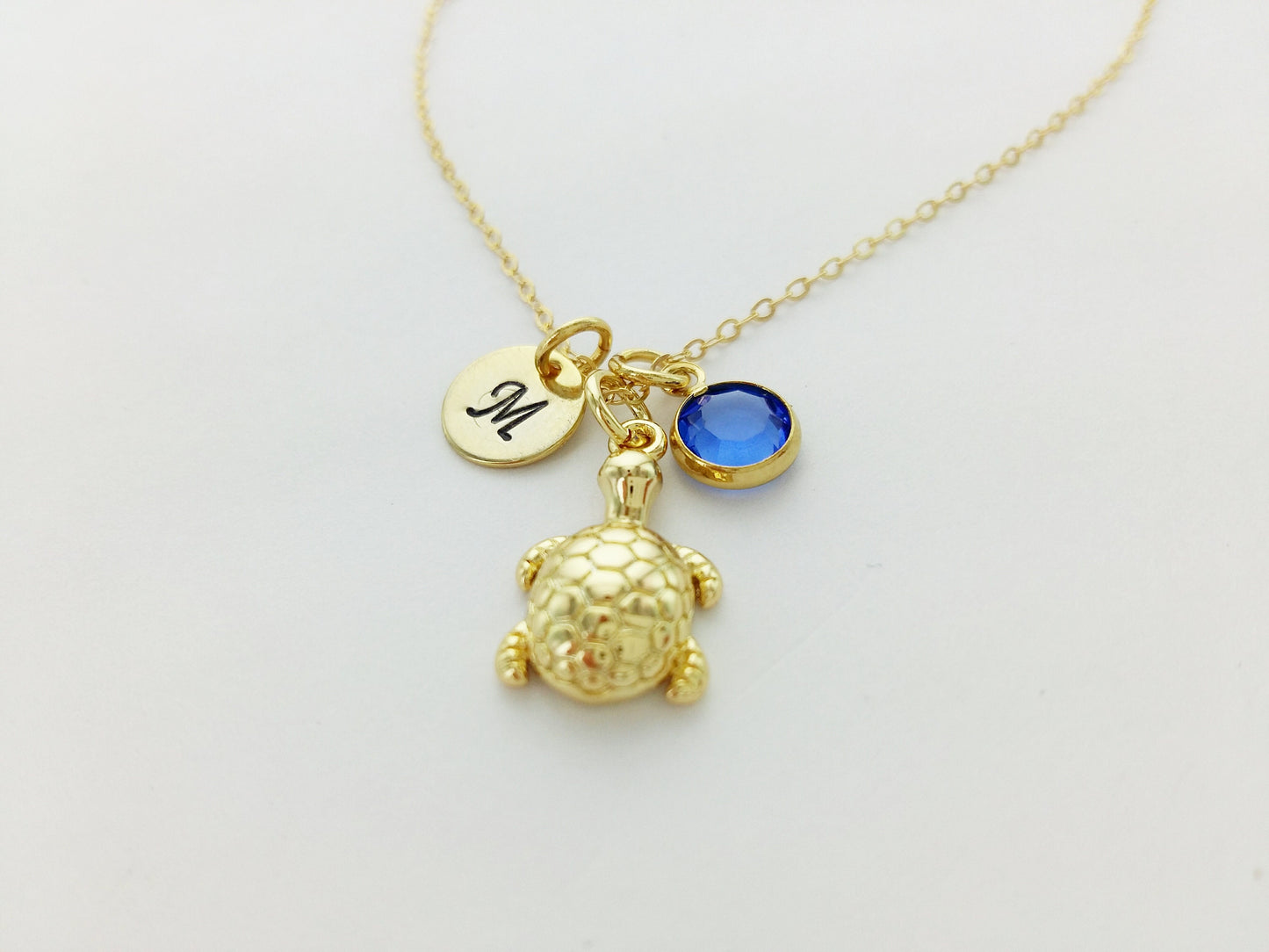 Turtle Personalized Charm Necklace