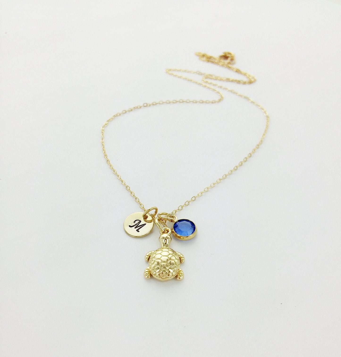 Turtle Personalized Charm Necklace