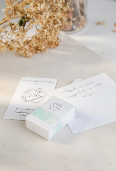 Tiny Epoxy Triangle Necklace