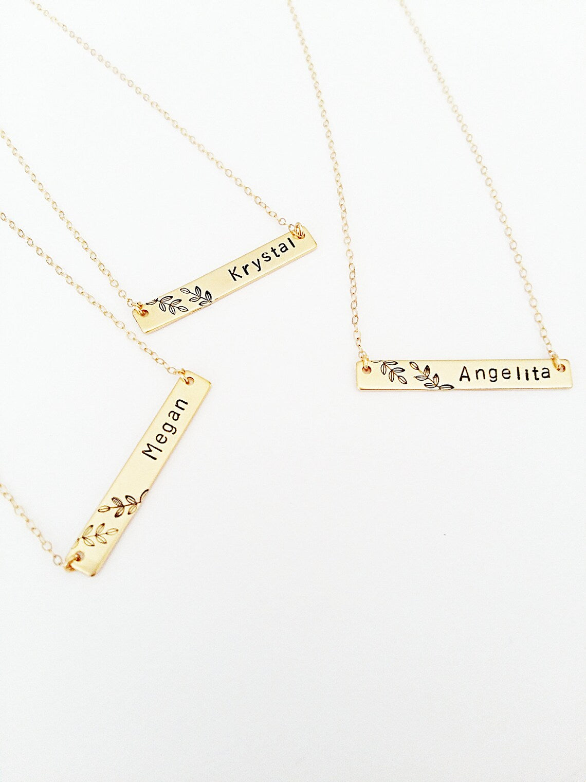 Personalized Botanical Name Necklace