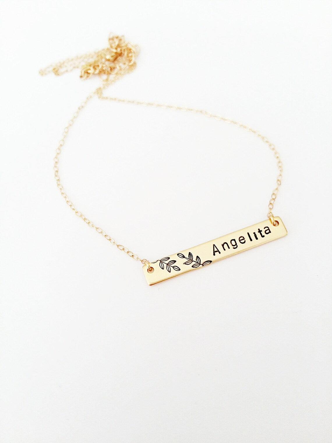 Personalized Botanical Name Necklace