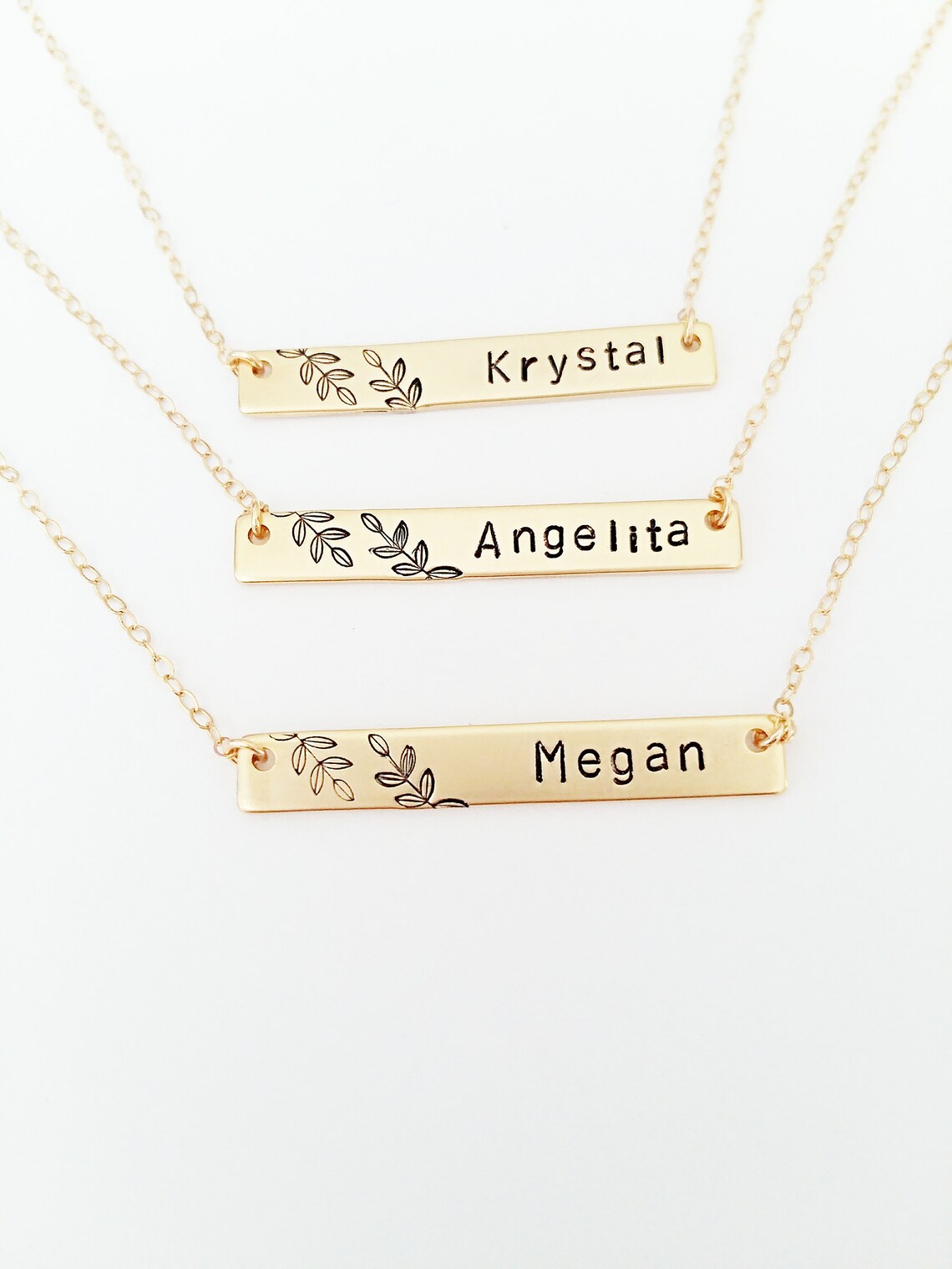 Personalized Botanical Name Necklace