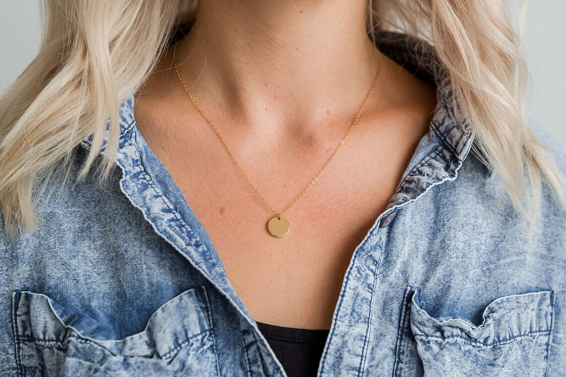 Cat Disk Necklace