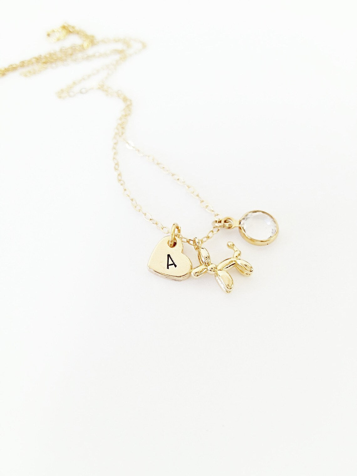 Balloon Dog Personalized Charm Necklace