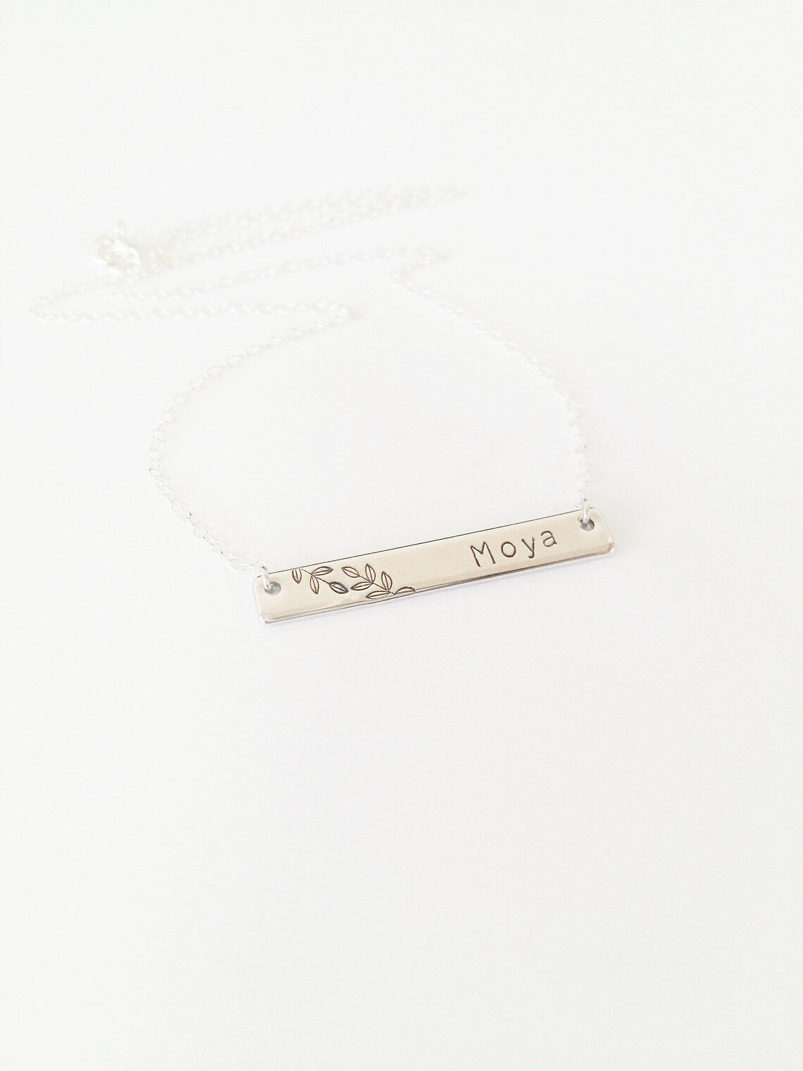 Personalized Botanical Name Necklace