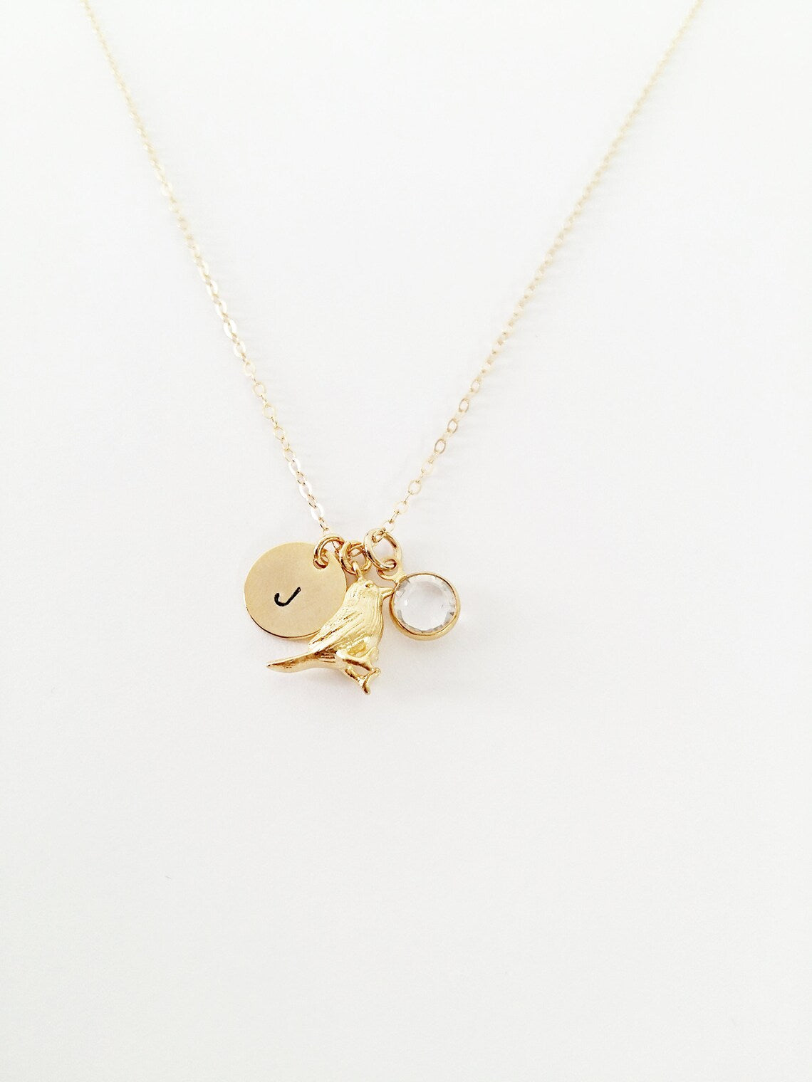 Bird Personalized Charm Necklace