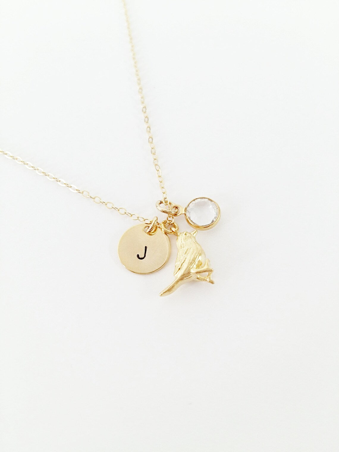 Bird Personalized Charm Necklace