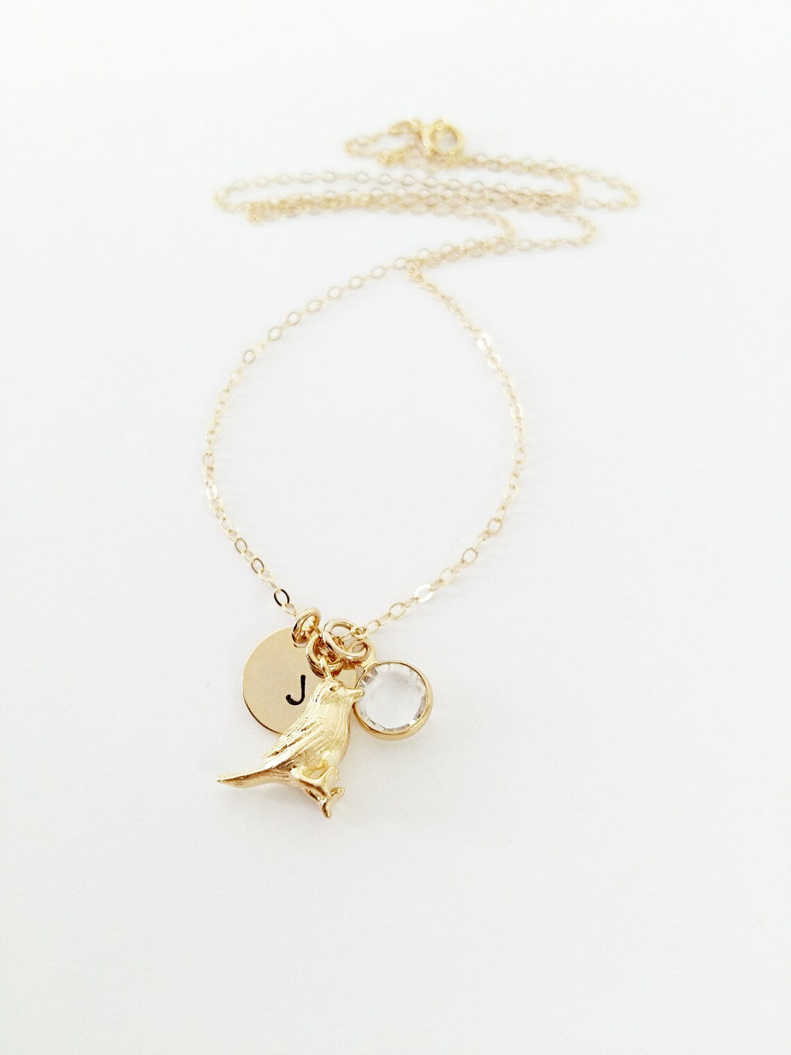 Bird Personalized Charm Necklace