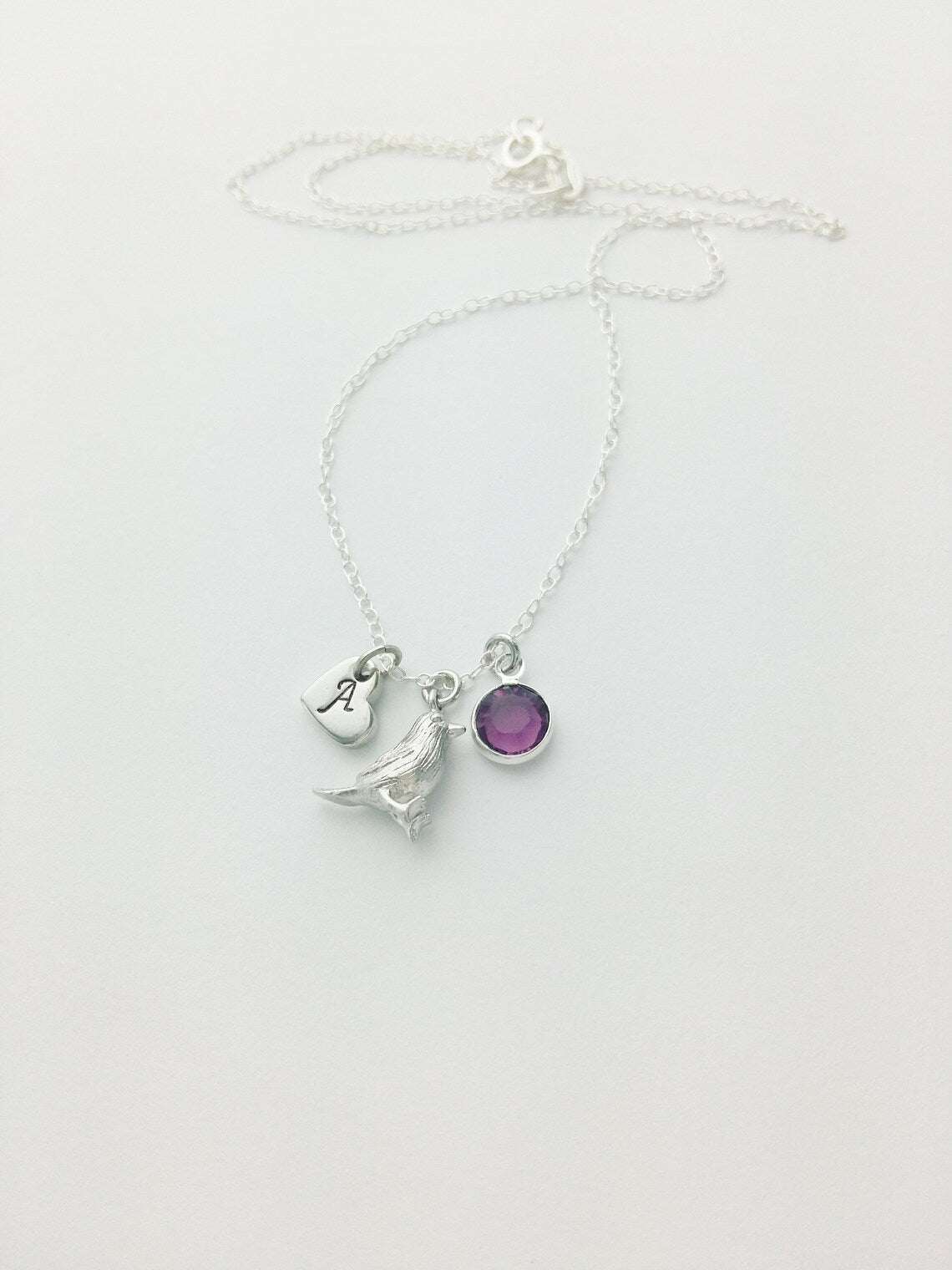 Bird Personalized Charm Necklace