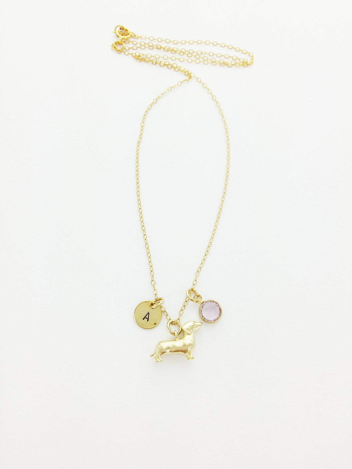 Dachshund Personalized Charm Necklace