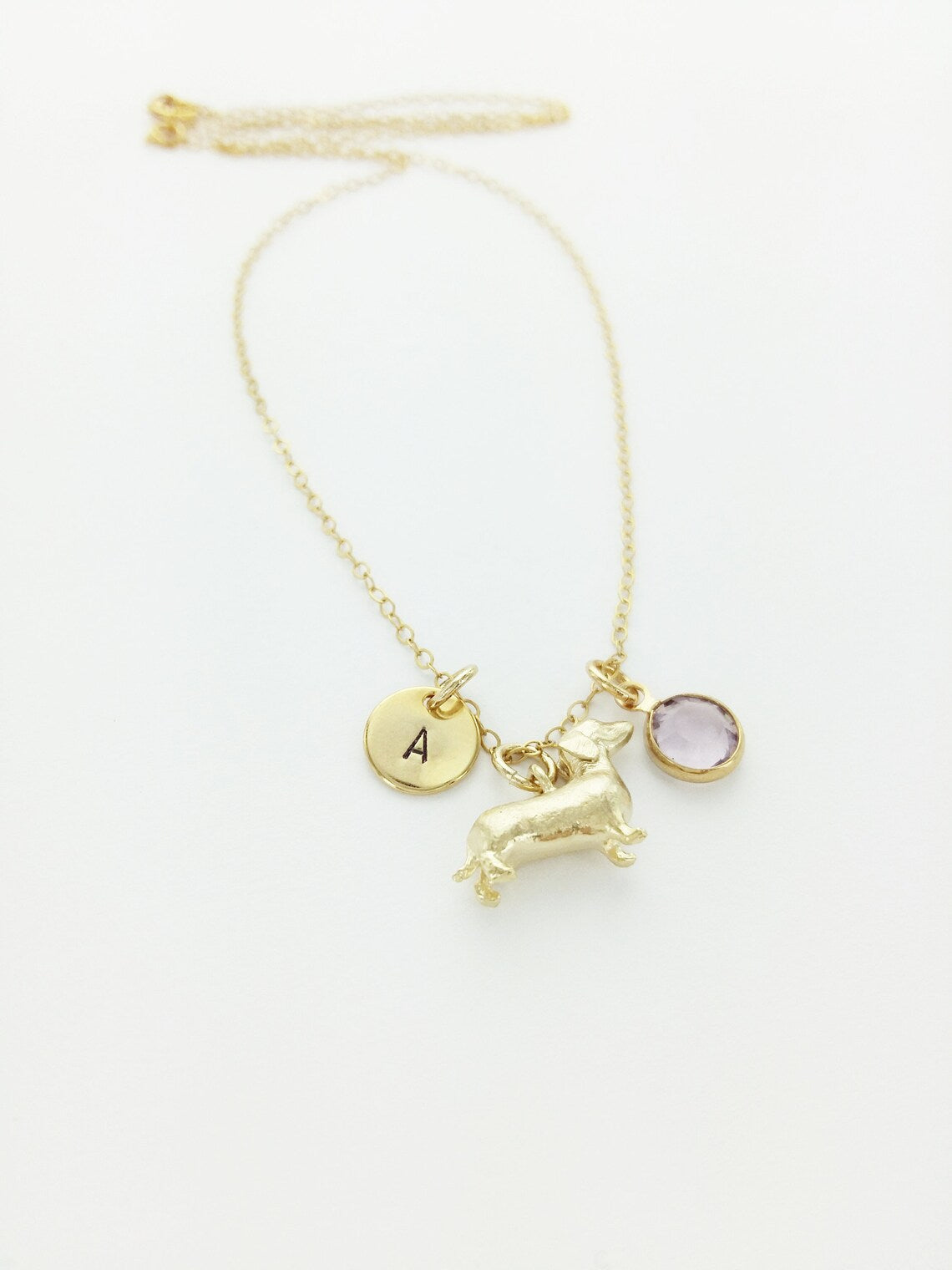 Dachshund Personalized Charm Necklace