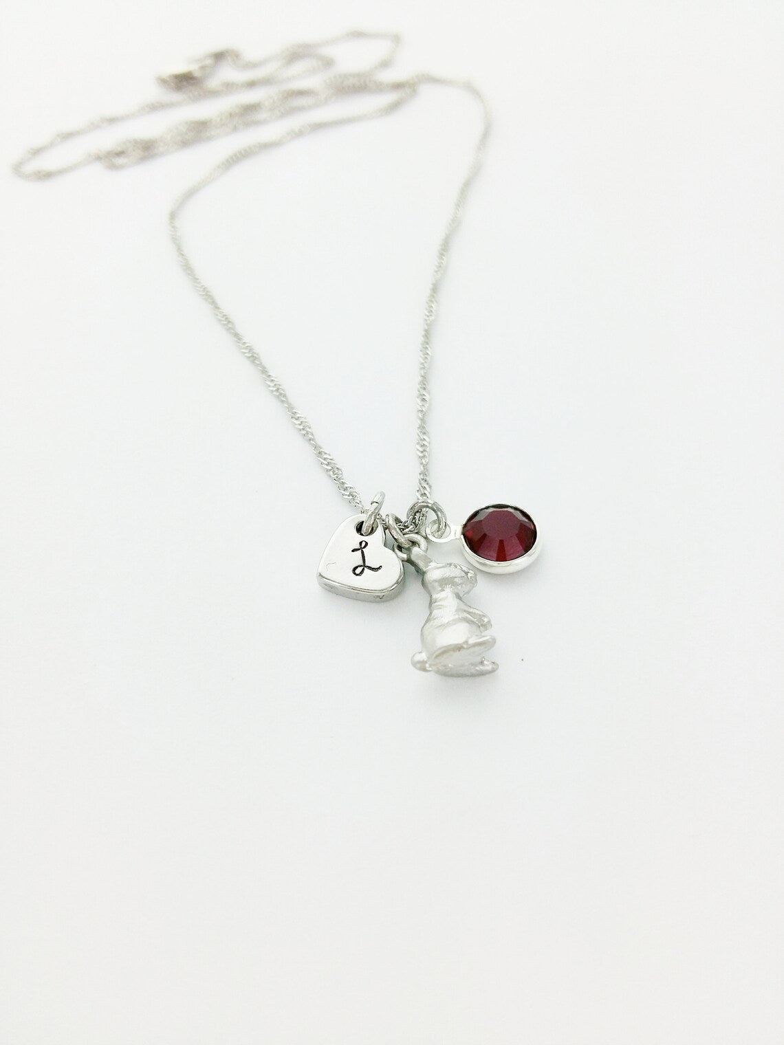Bunny Personalized Charm Necklace