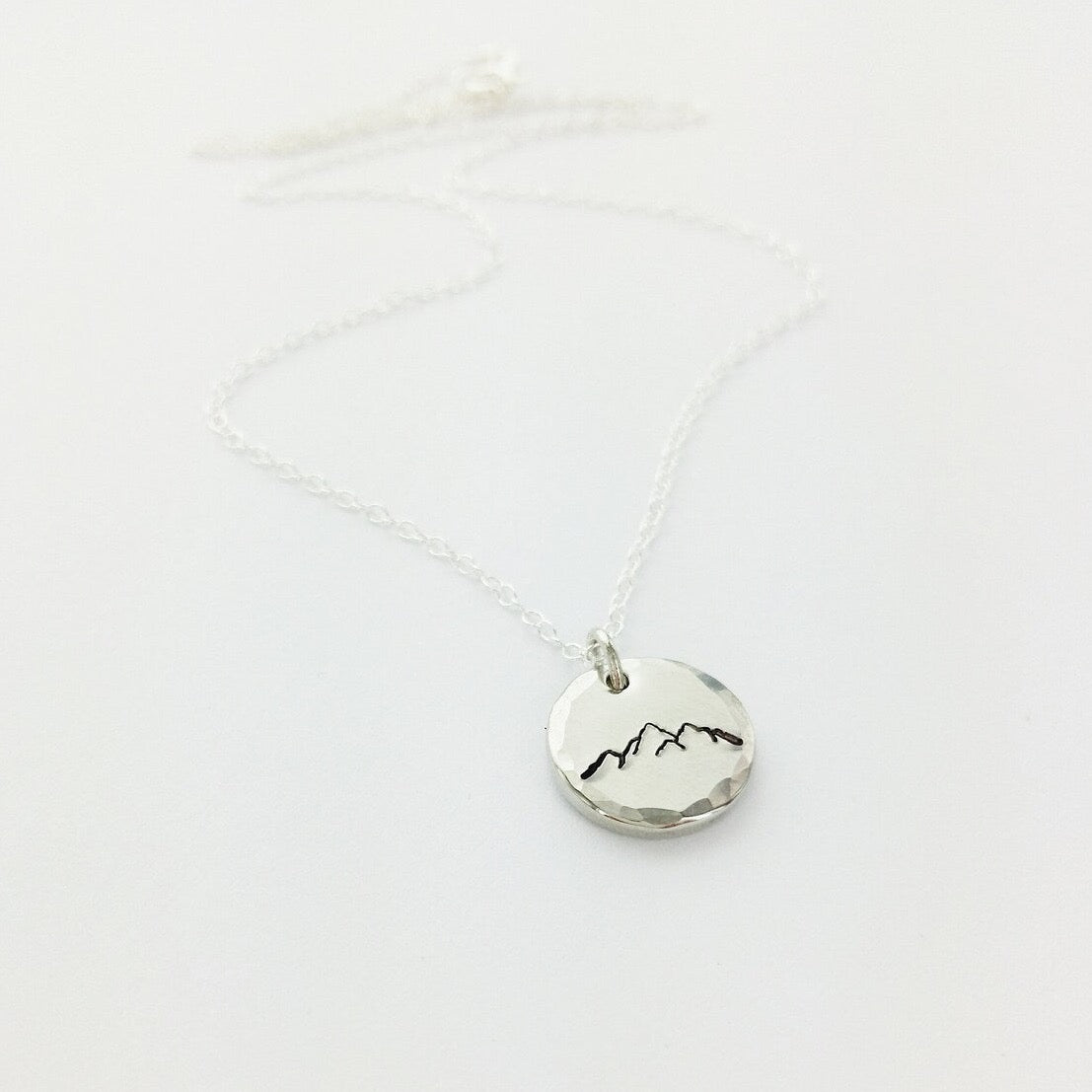 Mountain Range Disk Necklace