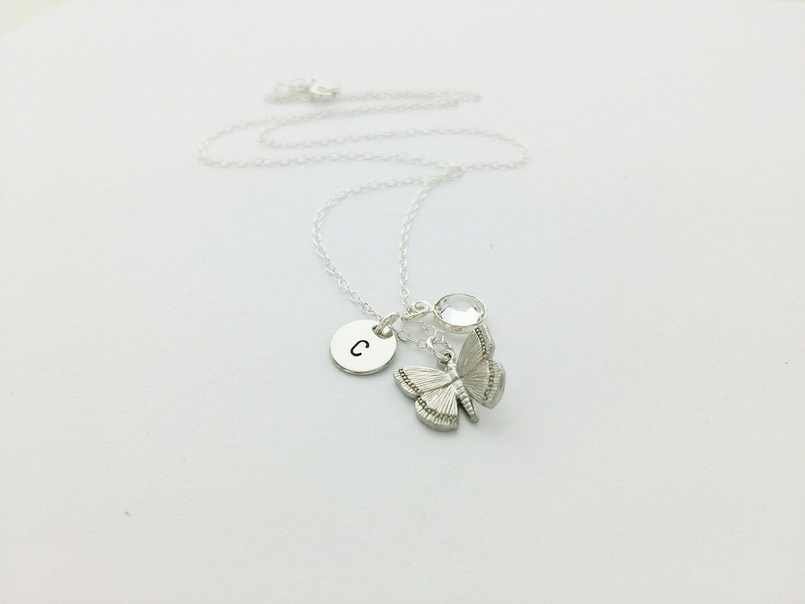 Butterfly Personalized Charm Necklace