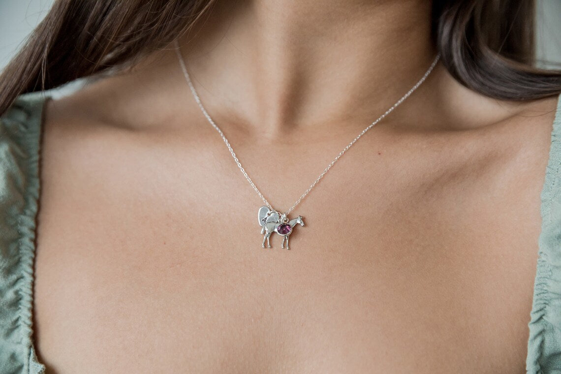Horse Personalized Charm Necklace