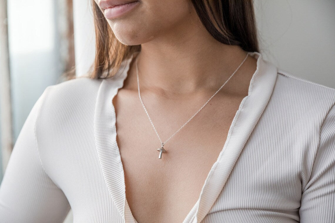Mushroom Personalized Charm Necklace