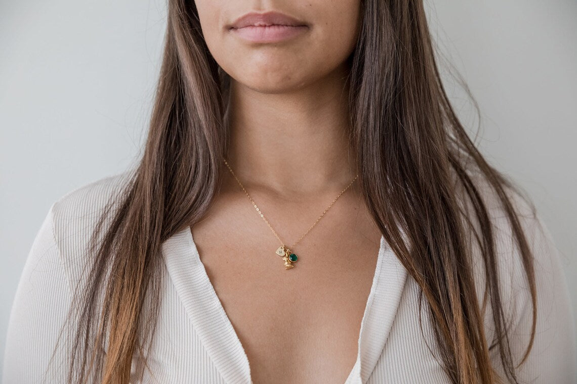 Bunny Personalized Charm Necklace