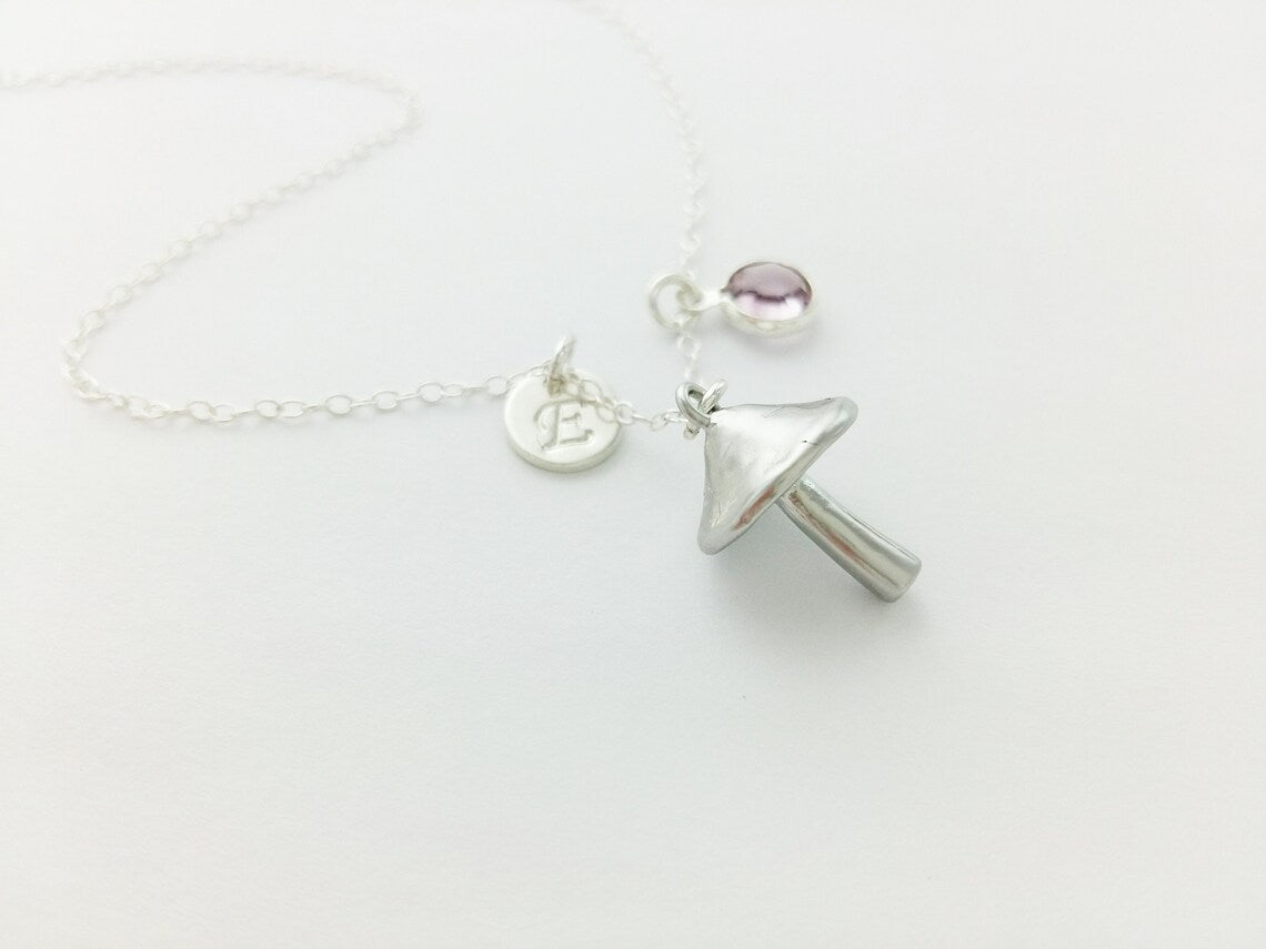 Mushroom Personalized Charm Necklace