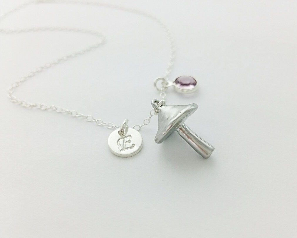 Mushroom Personalized Charm Necklace