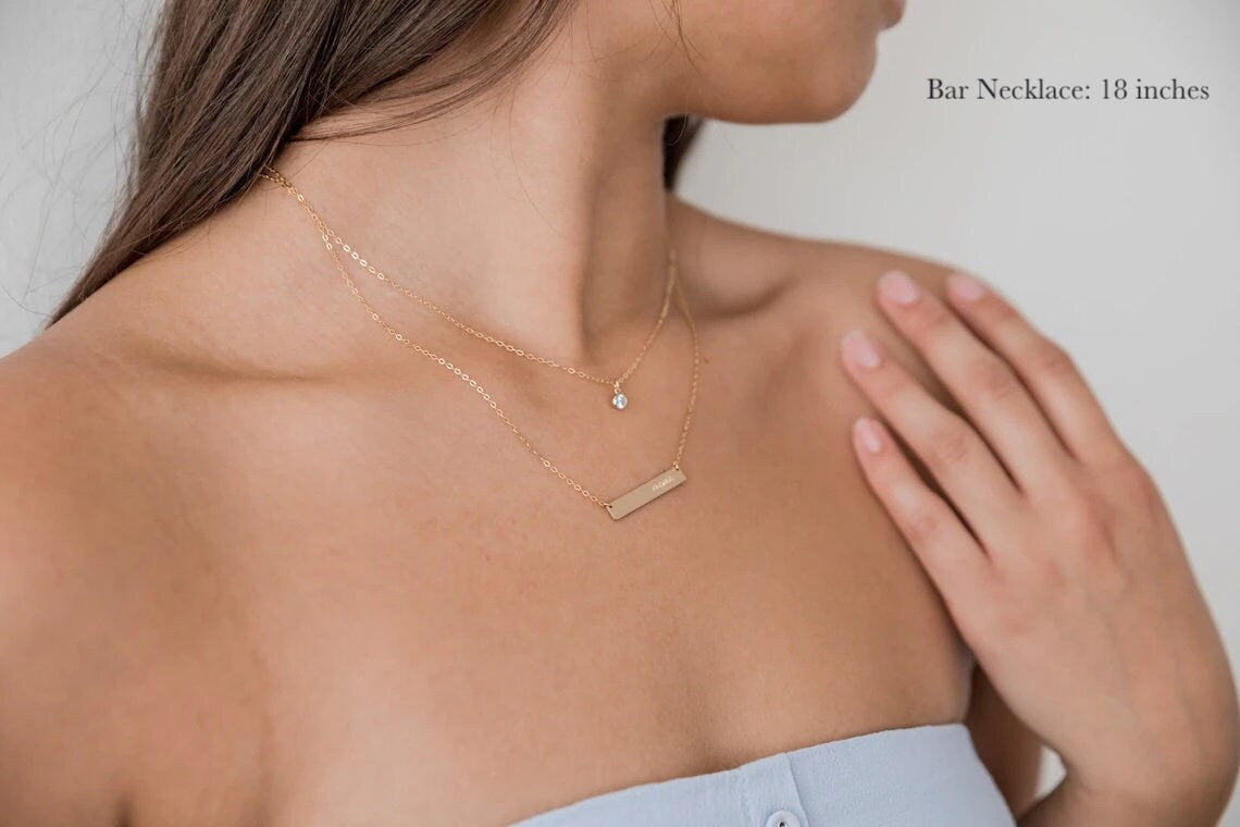 Family Garden Bar Necklace