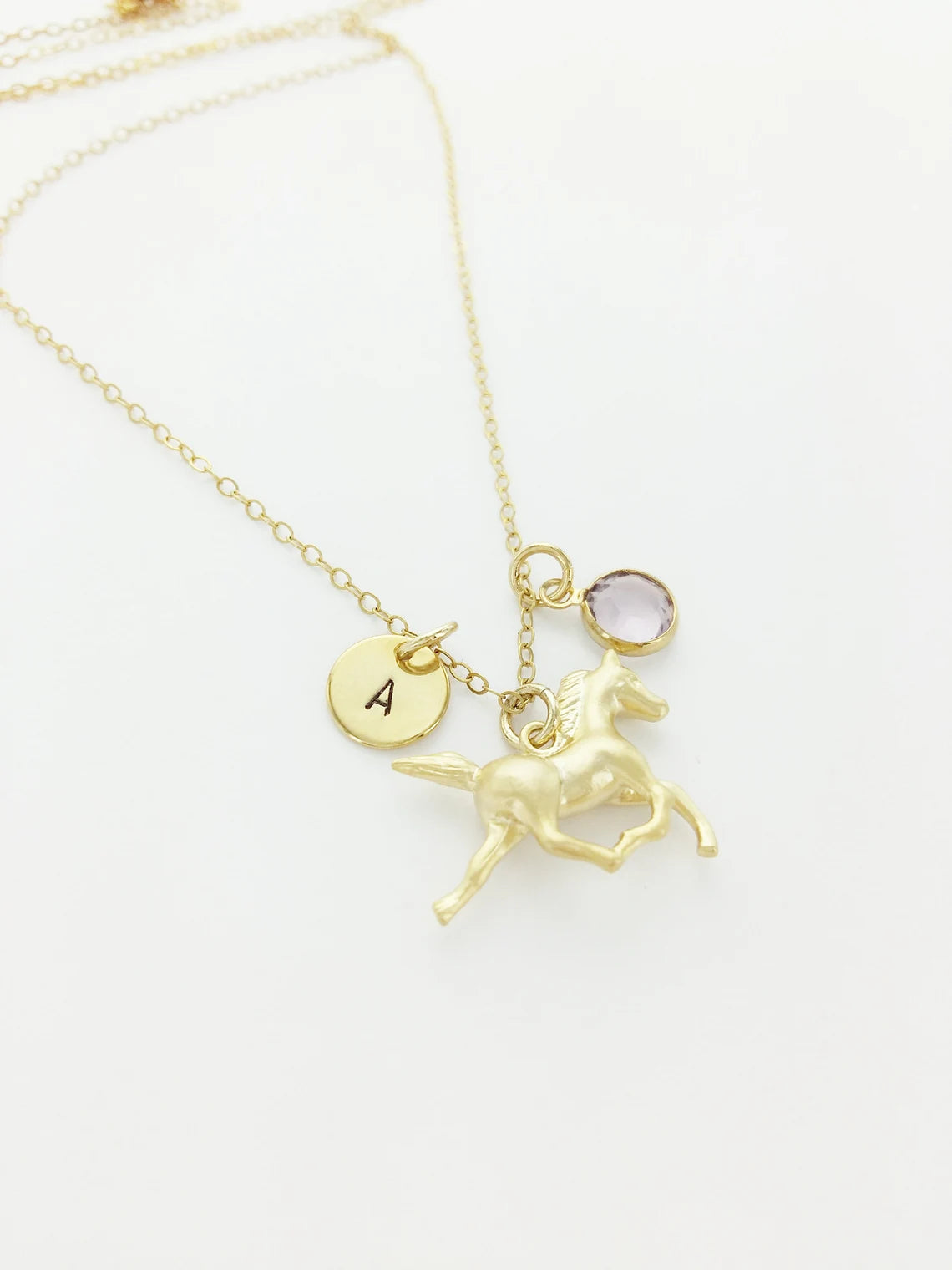 Prancing Horse Personalized Charm Necklace