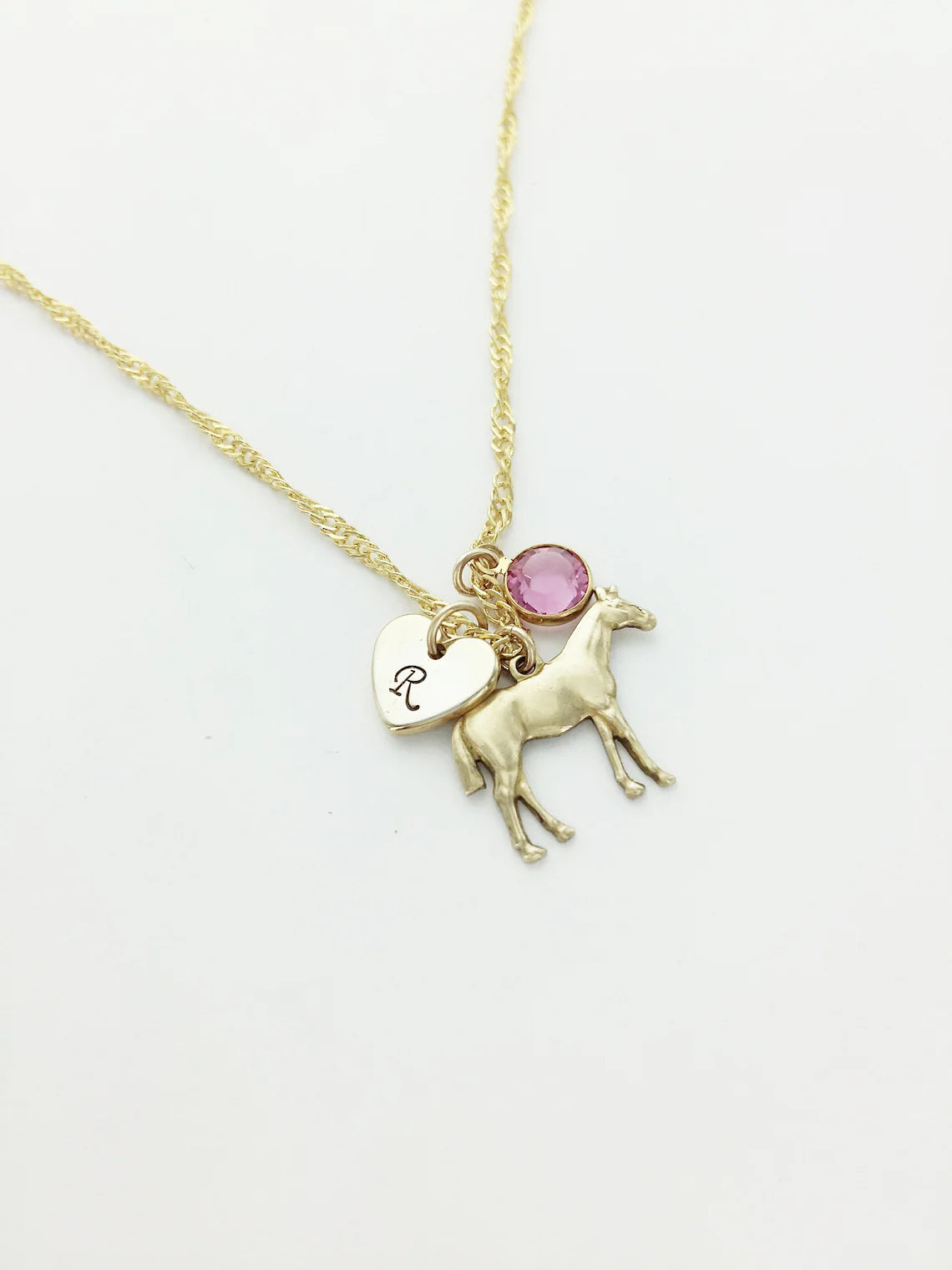 Horse Personalized Charm Necklace