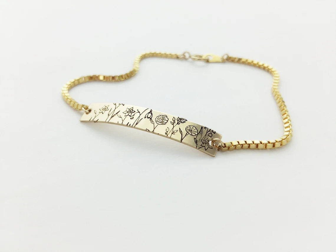 Family Garden Bar Bracelet