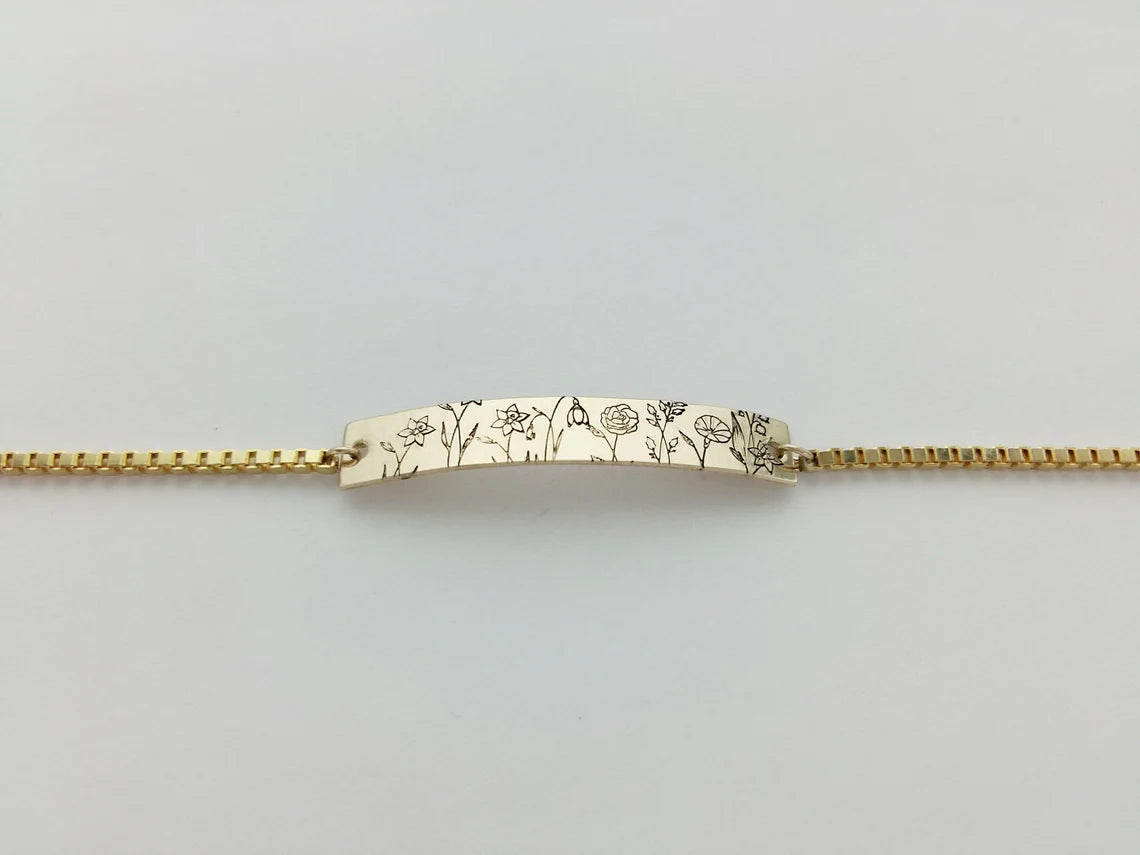 Family Garden Bar Bracelet