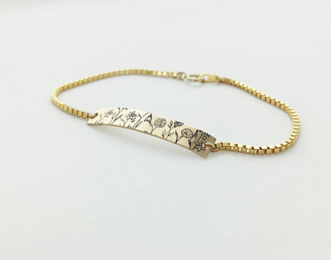Family Garden Bar Bracelet