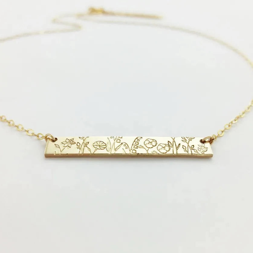 Family Garden Bar Necklace