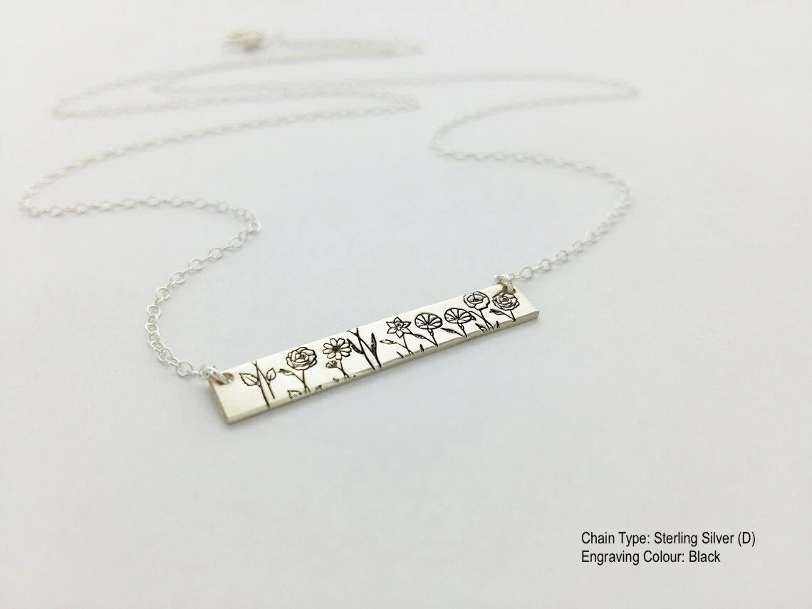 Family Garden Bar Necklace
