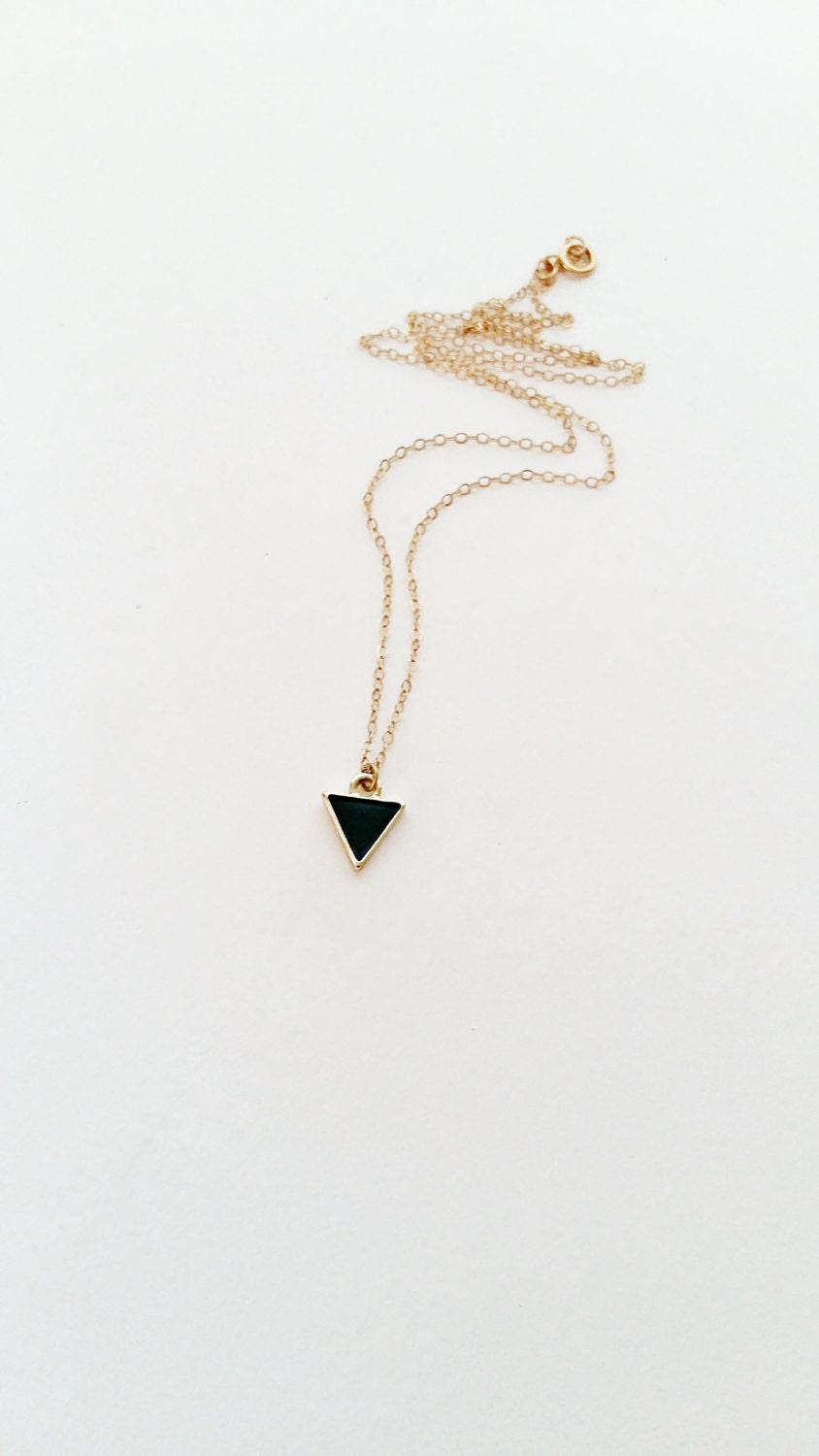 Tiny Epoxy Triangle Necklace
