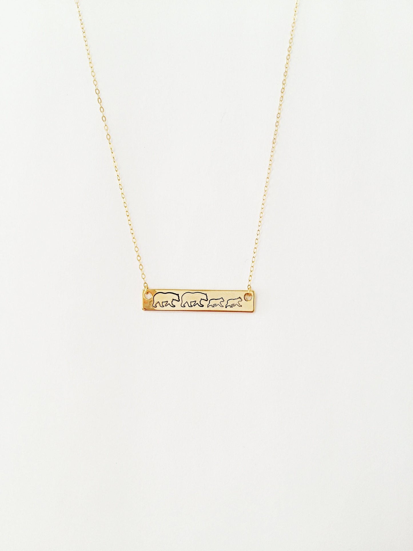Personalized Bear Family Necklace