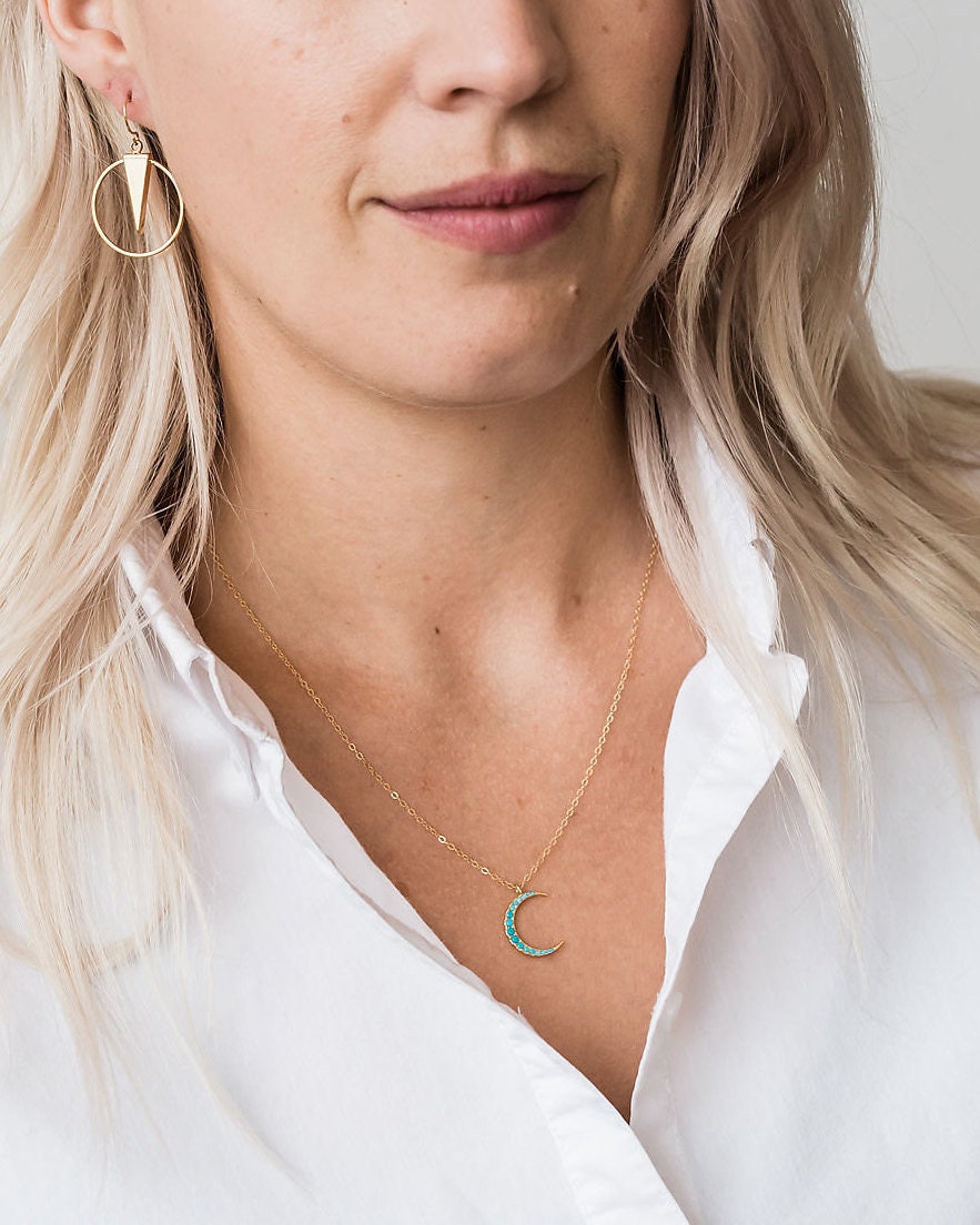 Turquoise Moon Necklace