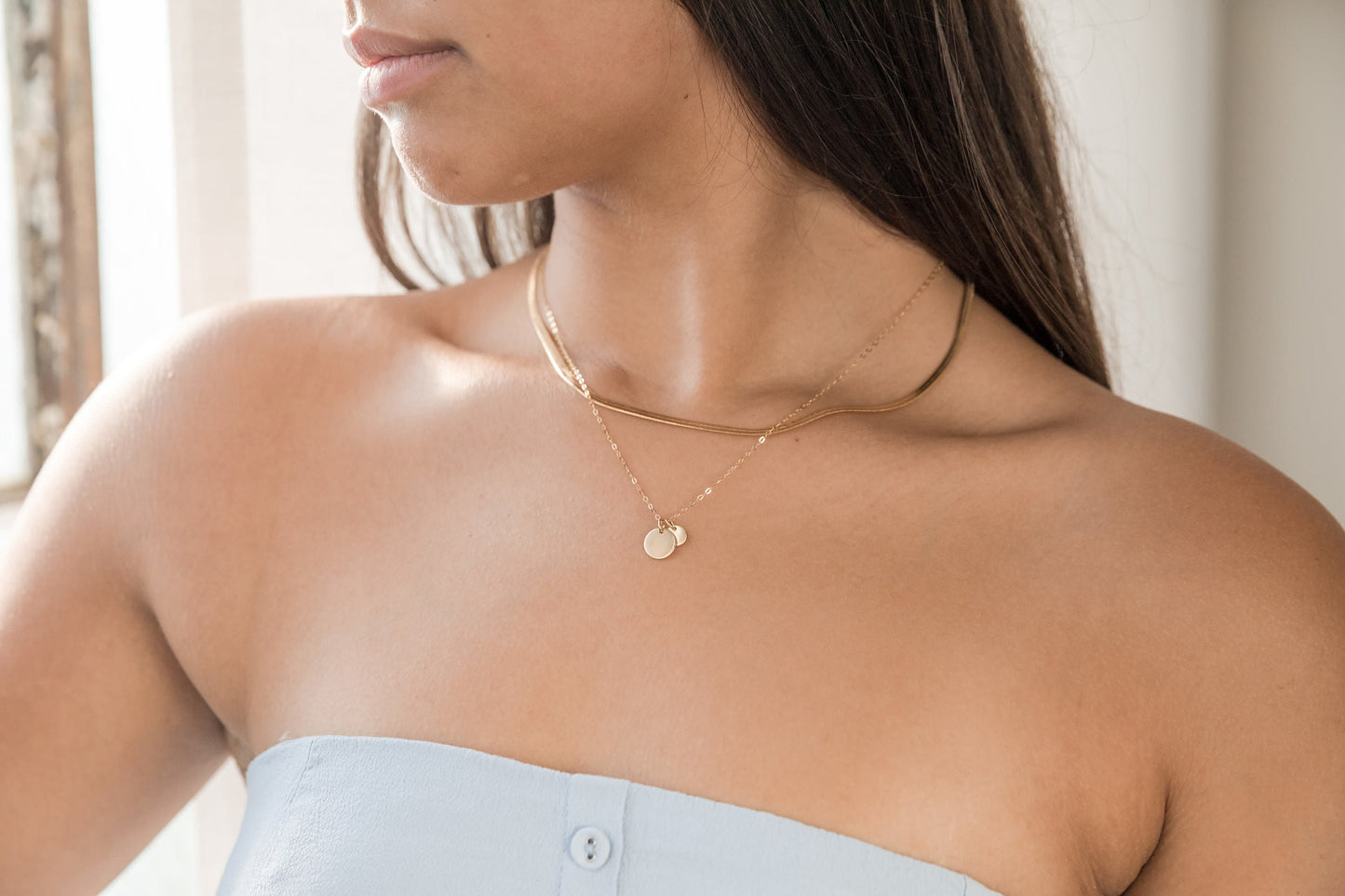 Personalized Initial and Forest Necklace