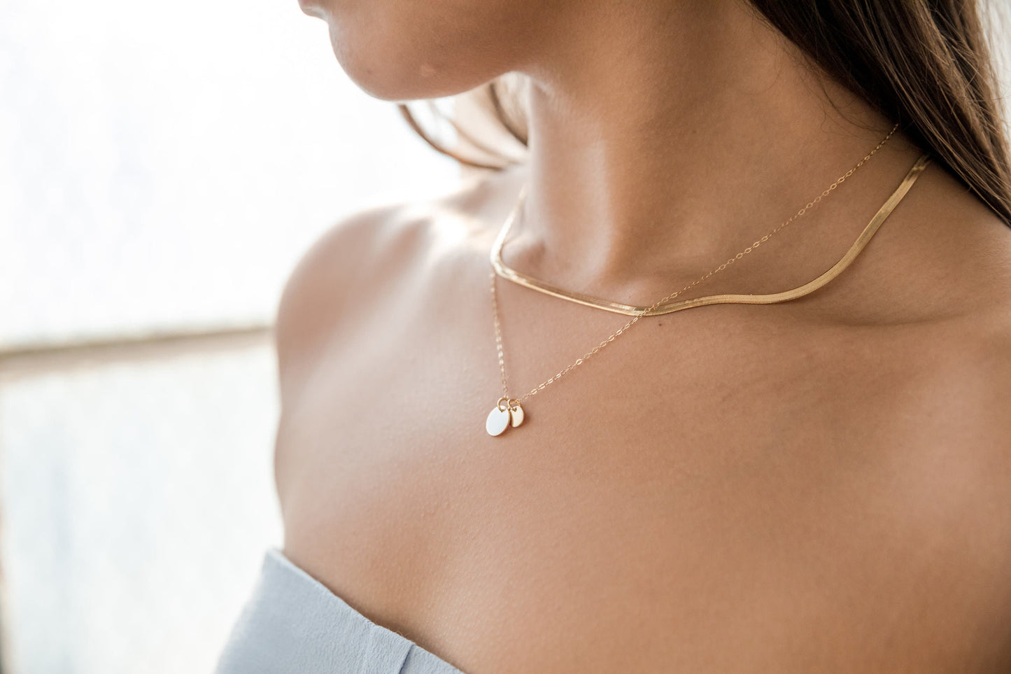 Personalized Initial and Forest Necklace