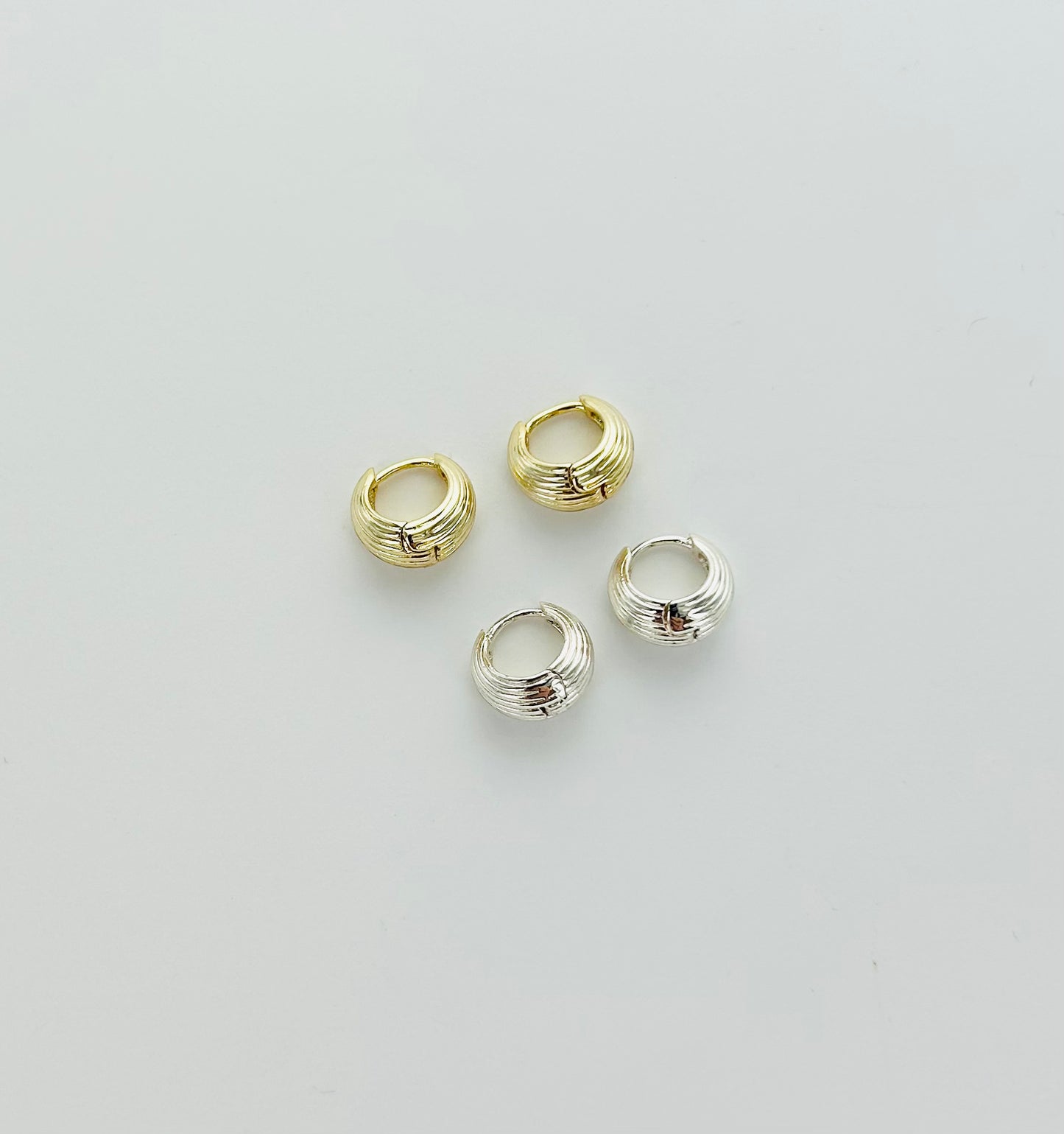 Tear Drop Textured Dainty Hoops