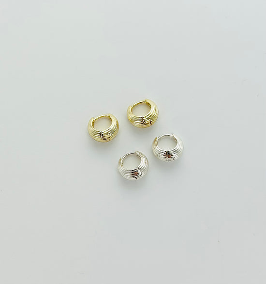 Tear Drop Textured Dainty Hoops
