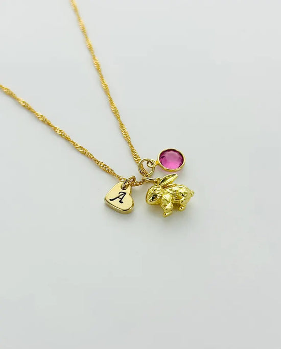 Baby Bunny Personalized Charm Necklace