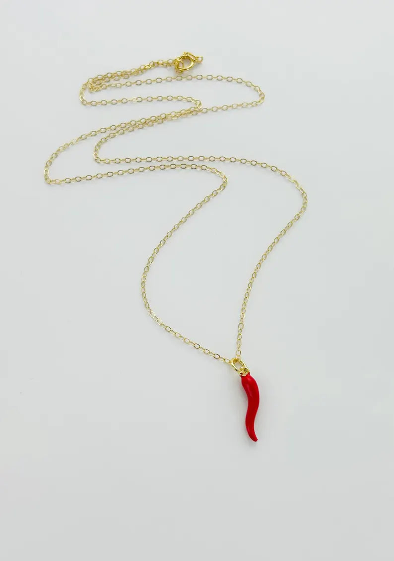 Red Cornicello Necklace