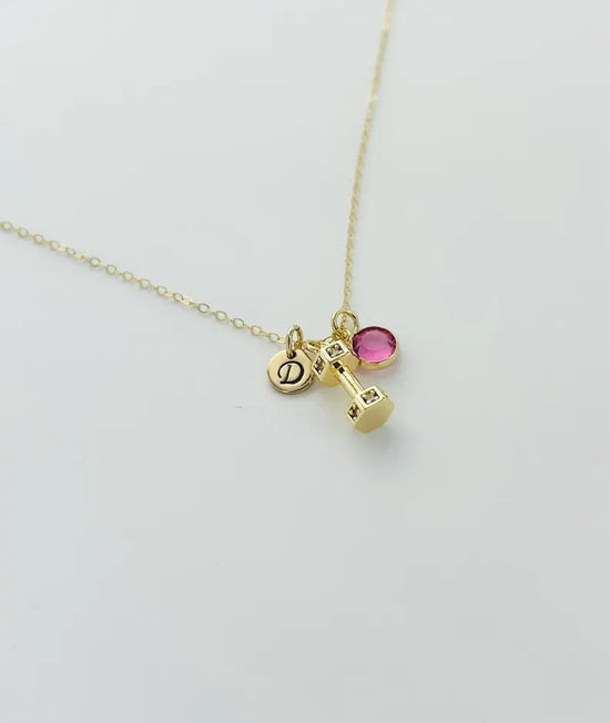 Dumbbell Charm Necklace