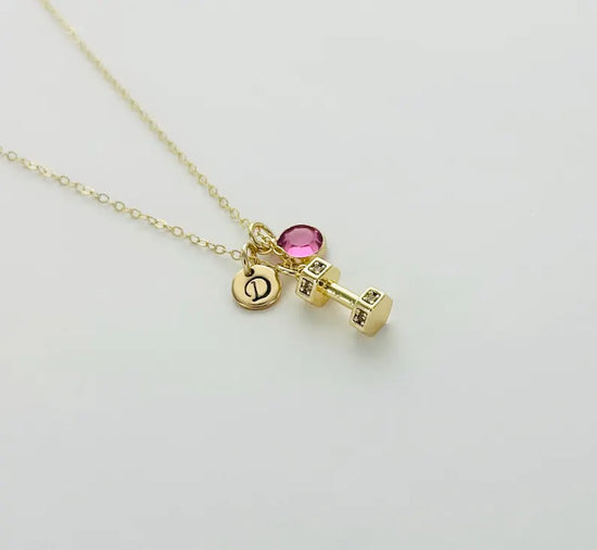 Dumbbell Charm Necklace