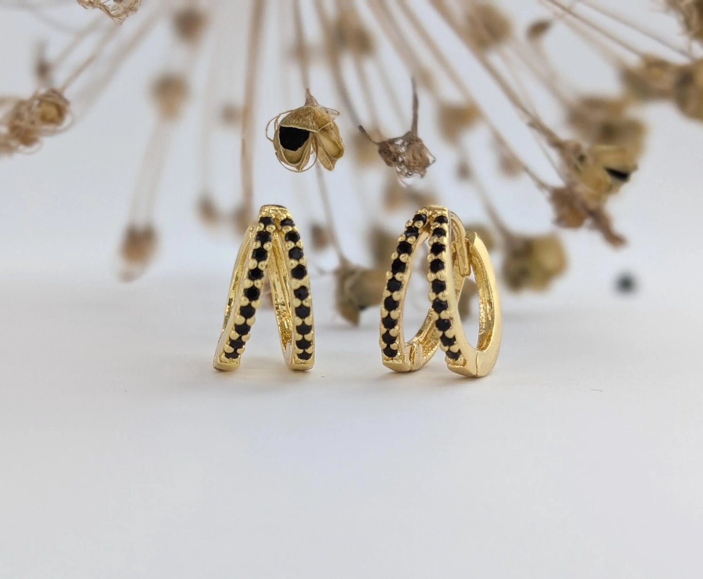 Crystal Echo Hoops