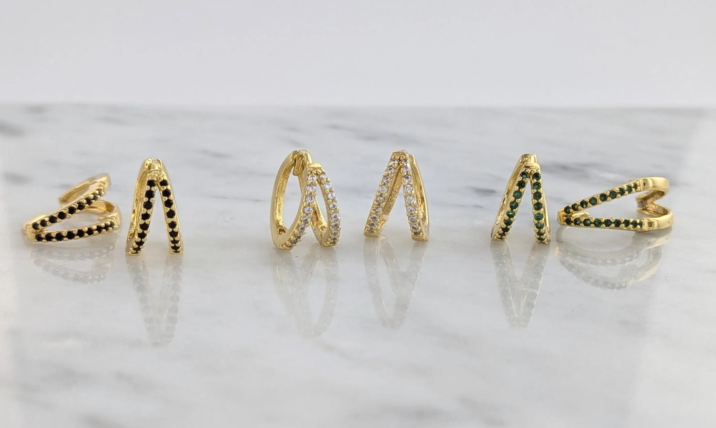 Crystal Echo Hoops