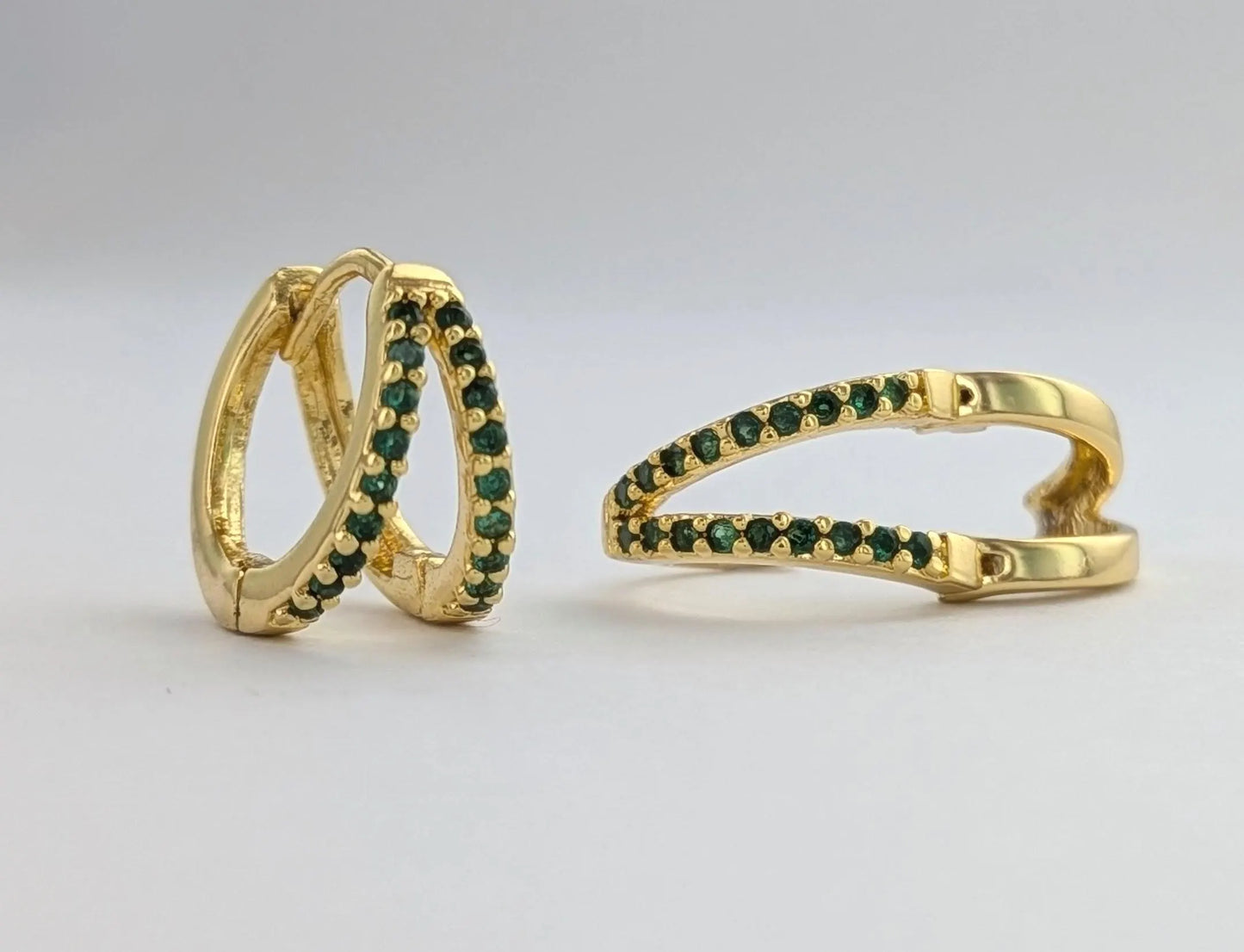 Crystal Echo Hoops