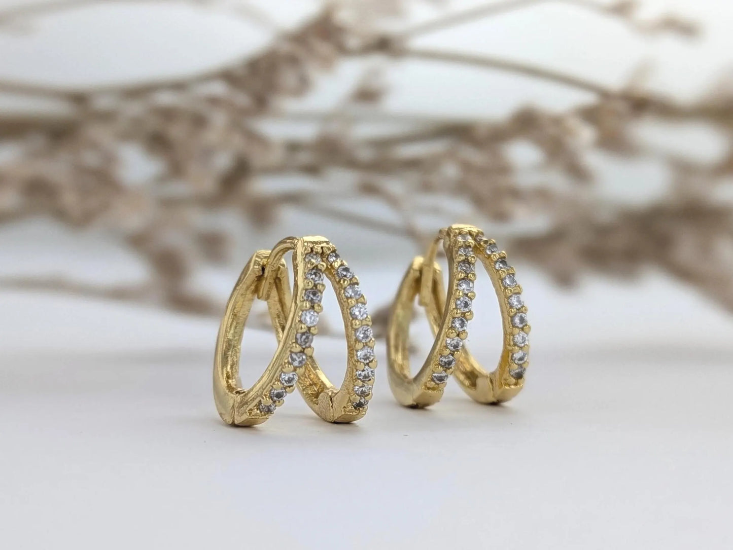 Crystal Echo Hoops