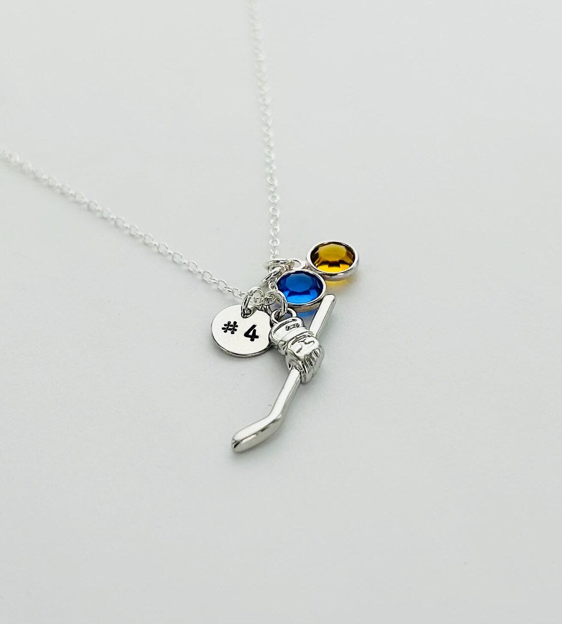 Ice Hockey Personalized Charm Necklace